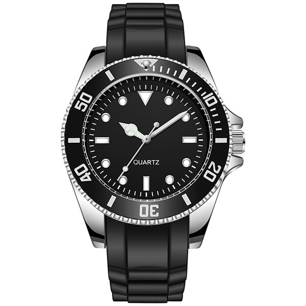 

men watches rotating bezel analog japan movement geneva silicone strap clock masculino 220407, Slivery;brown