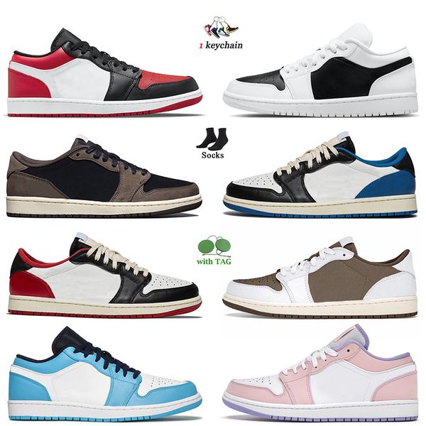 

women mens jumpman 1 1s og basketball shoes men sneakers low bred toe panda cactus unc se arctic punch silver toe shadow hyper royal trainer