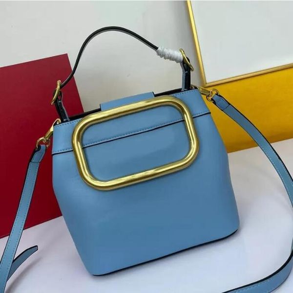 

tz 2022 handbag designer fashion retro metal bucket bag ladies versatile one-shoulder diagonal wallet