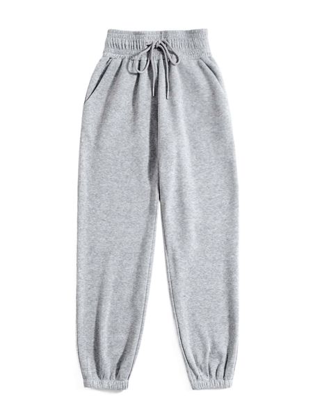 

grommet drawstring waist sweatpants v9dj#, Black;white