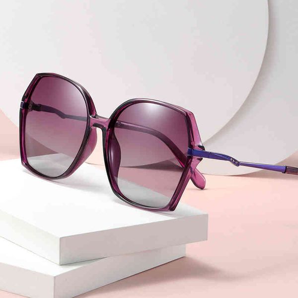 

sunglasses new korean women's fashion box polarized trend elegant large frame sunglasses sunscreen glasses, White;black