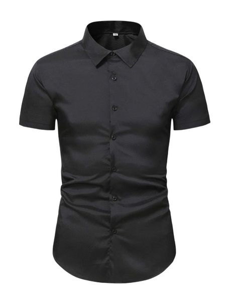 

men button front shirt 84fh#, White;black