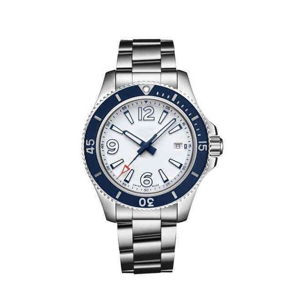 

superocean ceramic bezel automatic mechanical watch black yellow number dial rubber stainless steel sapphire3vi2, Slivery;brown