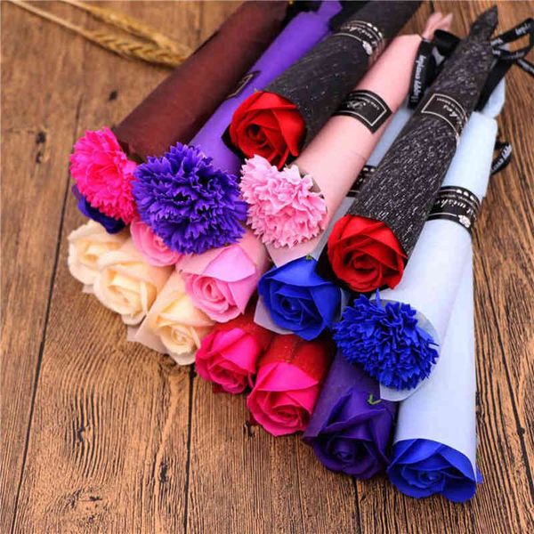 

carnation roses soap flowers creative romantic wedding favors rose soaps flower for valentine's gift mother's day gifts festive su