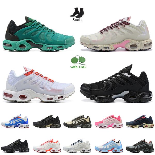 

tn terrascape plus tuned men running shoes midnight navy blue pink white red shattered ice black metallic gold barely volt tns tnplus women
