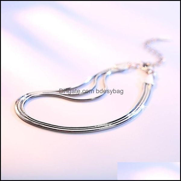 Link-Kette Armbänder Schmuck Link 30% Silber vergoldet Mode Schlange Damen Armband weiblich Großhandel Tropfen kein Verblassen Jahr Gi Dhoxg