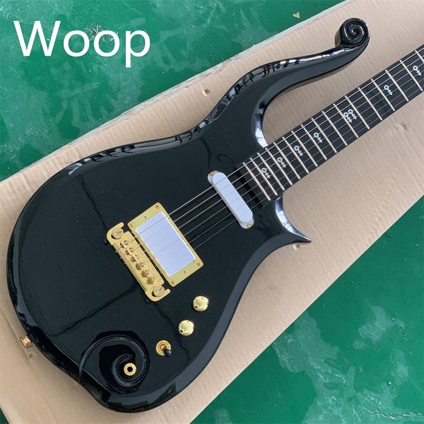 

in stock prince transparent black electric guitar fillet can be customized guitars guitarra