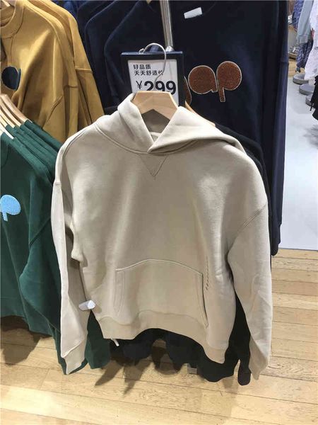 

brand hoodie gap men's and women's carbon soft abrasive fleece sports sweater spring 627533 new couple's 0v6t, Black