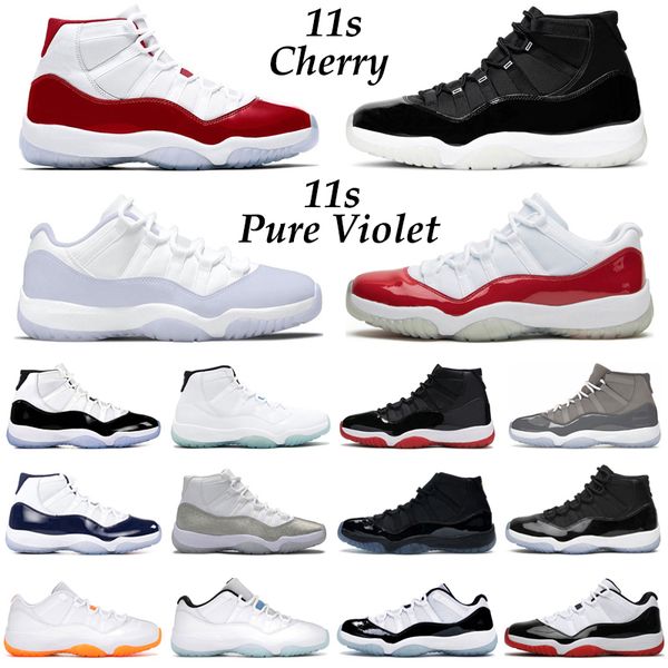

ale jumpman 11 cherry basketball shoes men women 11s low pure violet midnight navy cool grey bred concord 45 mens trainers sport sneakers