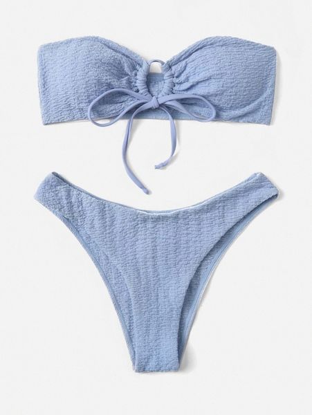 

plain tie front bikini swimsuit f4tq#, White;black