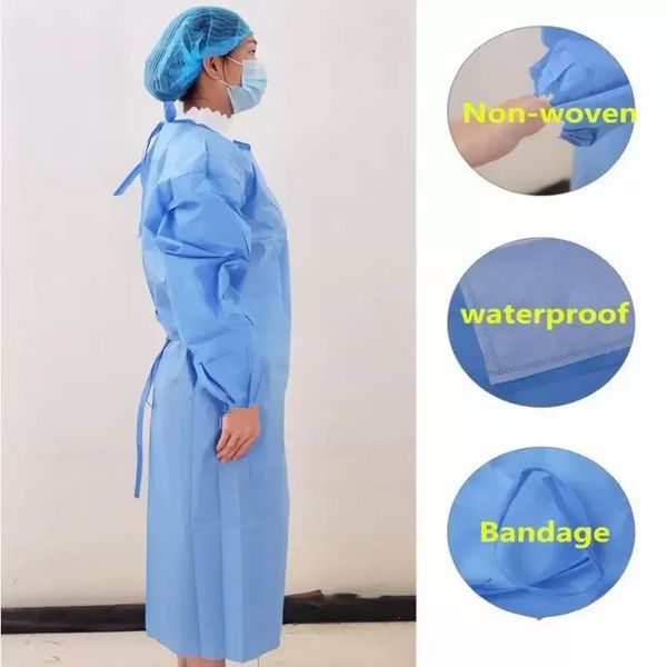 No vestido de proteção de estoque, vestido de proteção descartável Isolation Clothing Profutop Coverall para homens homens à prova d'água anti-partícula de capa FY4001 p0719