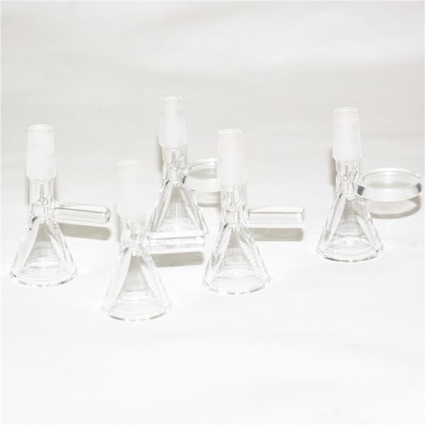 10 mm, 14 mm, 18,8 mm Glasschale mit männlichem Gelenk und Griff, Großhandel für Rauchtabakschalen