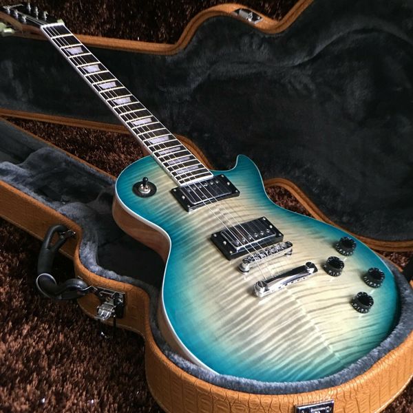 

diy brand new blue t b k 6 string guitar