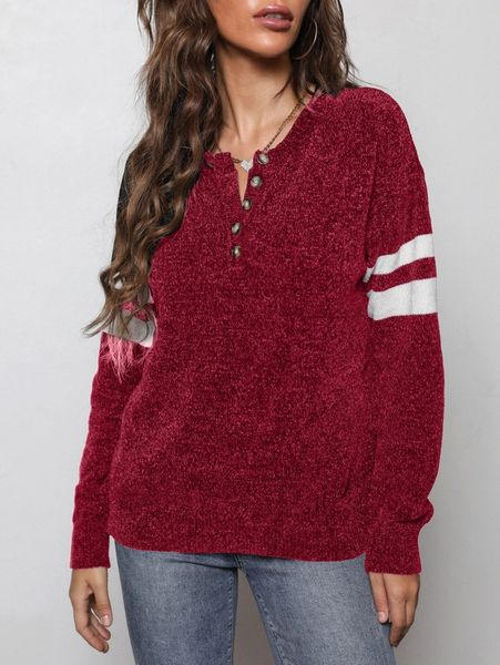 

dearcase striped pattern drop shoulder single breasted sweater s2eo#, White;black