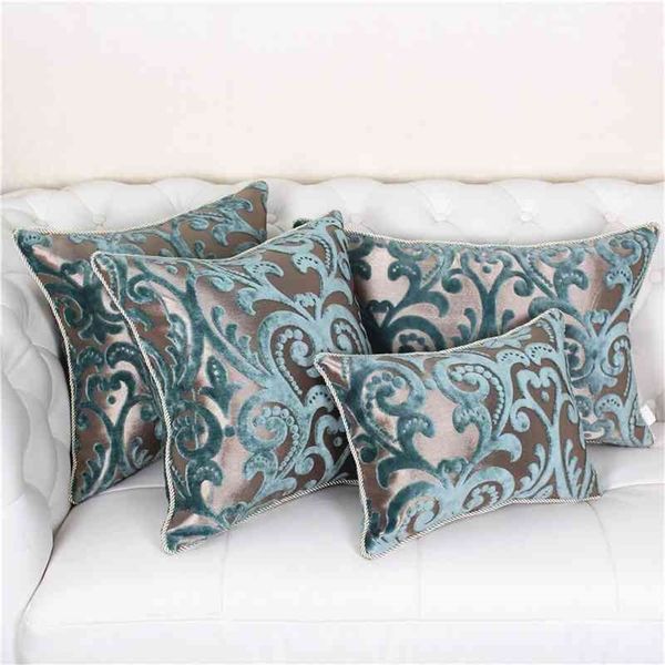 Европейская роскошная подушка корпус синий декоративный бросок наволочки с подушкой подушка для домашнего декор не включая заполнение 210401
