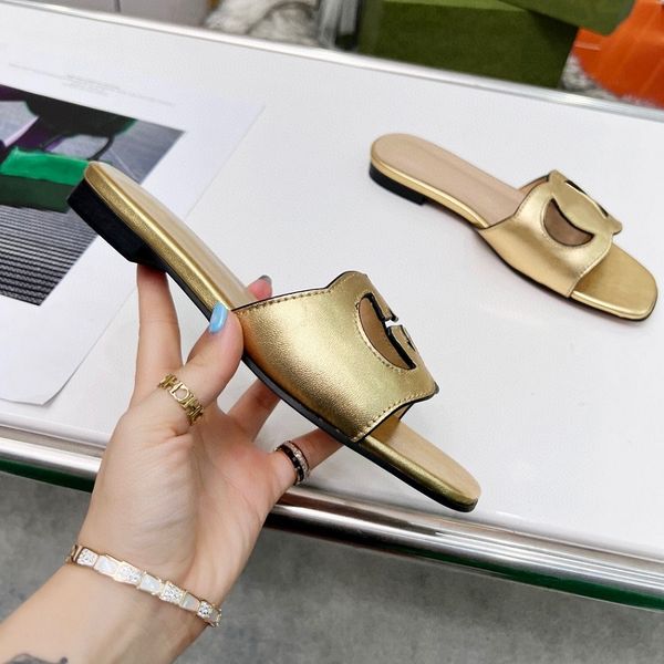 Designer Slipper Mulheres chinelas sandálias de luxo Brand sandálias de couro real flip chinelos planos planos de deslizamento de sapatos casuais botas da marca 319