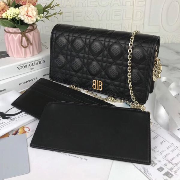 

designer bag chain crossbody black fashion leather handbags female 22cm