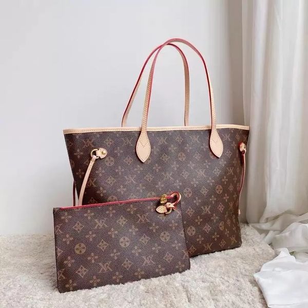 

2pcs/set tote bag classic designer womens handbags flower ladies composite tote pu leather clutch shoulder bags female purse with wallet