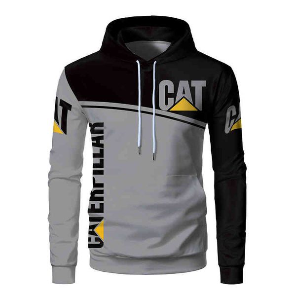 

hooded sweatshirt husband tracksuit c excavator 3d print graphic men's hoodies women clothes dark gray pullover harajuku, Black