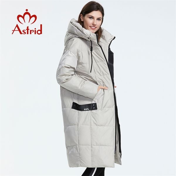 

astrid winter arrival down jacket women loose clothing outerwear quality with a hood fashion style winter coat ar7038 220801, Black