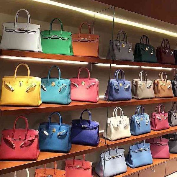

designer classic birkinss handbags paul bag layer cowhide lychee grain leather 2022 messenger women's large star portable ow1v