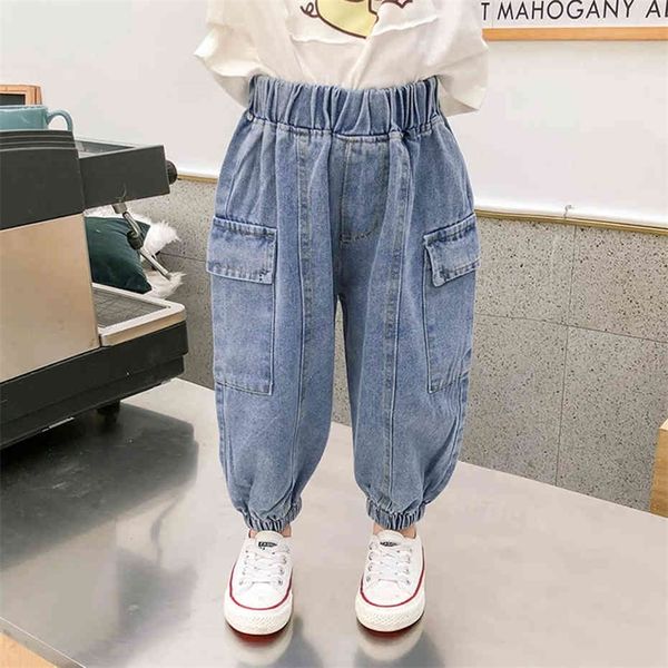 Детские джинсы карманы для малышей джинсы весна осенние джинсы детская детская одежда для детской одежды 210412