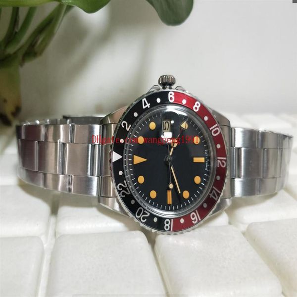 

6 styles luxury watch bp factory 40mm vintage 1675 gmt pepsi dial sapphire asian 2813 movement mechanical automatic m260o, Slivery;brown