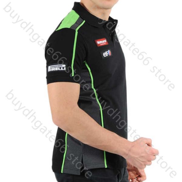 

50ri summer 100% cotton for kawasaki polo shirts motorcycle racing race street casual black/green, White;black