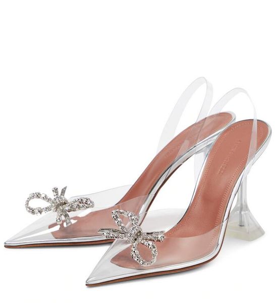 

luxury fashion brands high heels sandals black amina shoes rosie-embellished pvc pumps slingbacks high heel