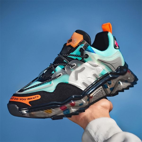

men s running shoes light elastic fashion sneakers outdoor sports jogging personality design 220812, Black