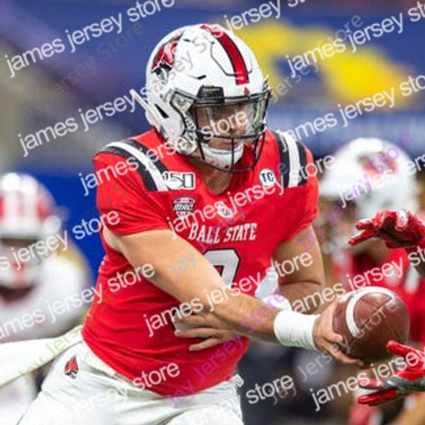 

new custom ball state football jersey college 35 james jennette iii 15 riley neal 20 walter fletcher 34 james gilbert 9 christian albright, Black;red