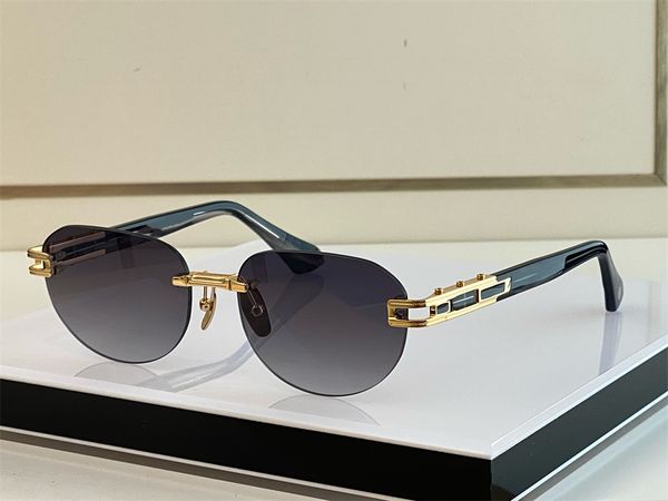 

selling sunglasses quality designer luxury classic fashion borderless cutting lens oval men and women outdoor driving hi-hoo uv400, White;black