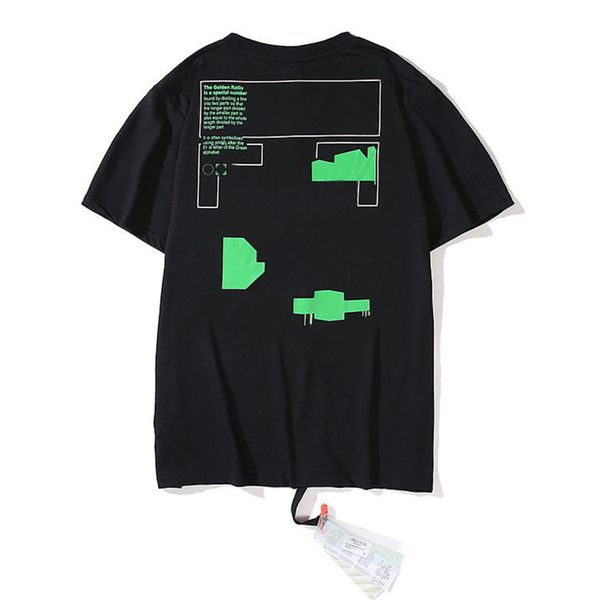 

fashion brand mens classic t shirts offs summer designer women loose tees quality t-shirt letter arrow oil painting black white tshirts lux, White;black