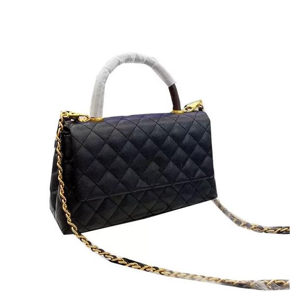 

the newclassic caviar leather quilted co handld tote bags gold melatl hardware matelasse chain crossbody shoulder luxury designer outdoor sa
