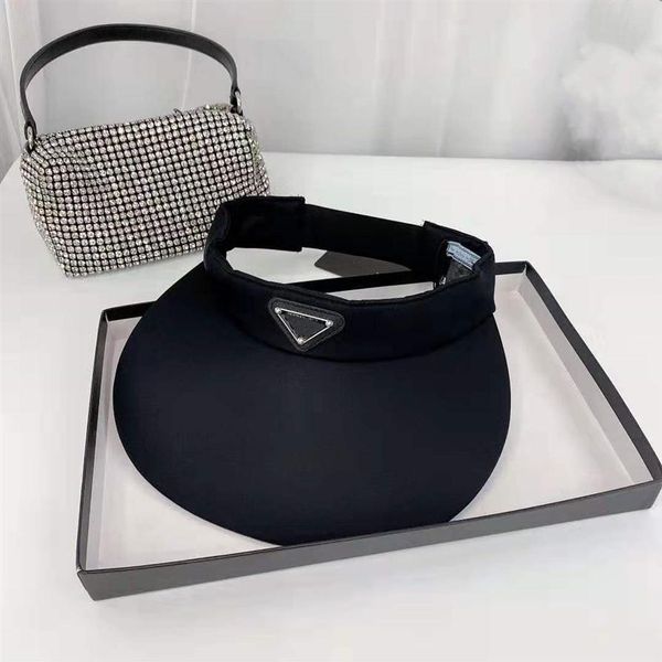 

simple sun hat classic designer black white seaside resort style cap seaside resort style visors soprt women's hats253s, Blue;gray