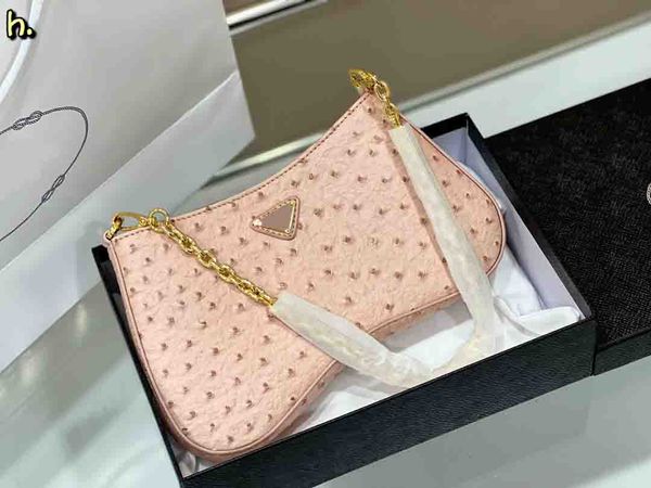 

toles bags ostrich pattern armpit chain shopping hobo lady crossbody