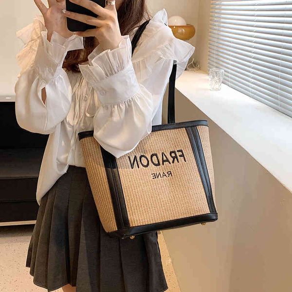 

designer bags travel leisure big bag beach 2022 summer new woven fashionable versatile high-capacity handbag