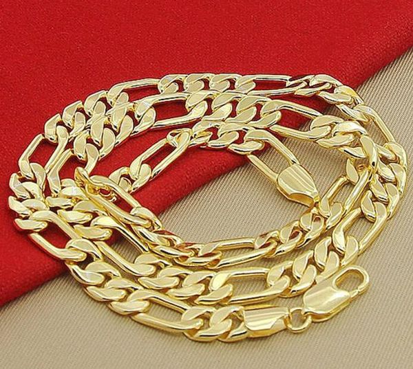 

18k gold plated 8mm chains necklace 55cm, Silver