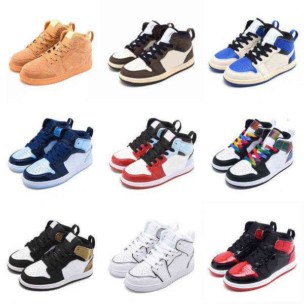 

infants 1s i toddler basketball shoes dark mocha electro orange obsidian chicago bred melody mid university bluetie-dye candy silver toe ice, Black