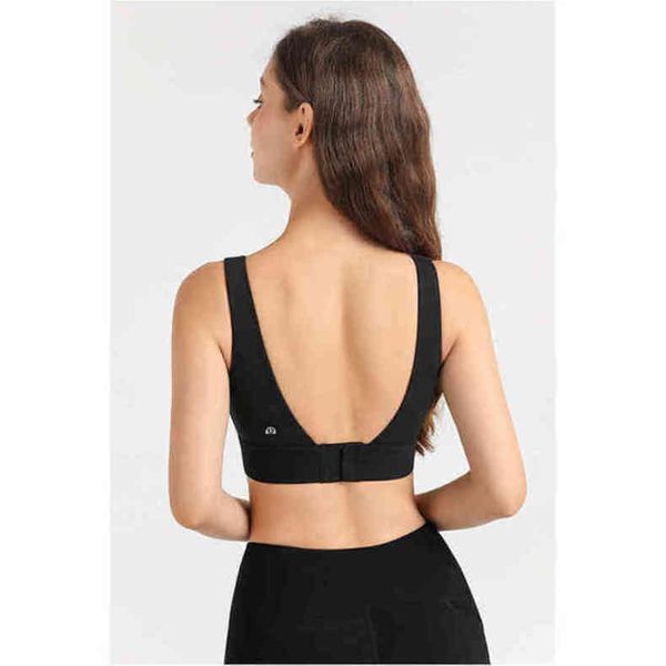 

bras lulu brand beautiful back sports underwear women's running yoga clothes gathering vest fitness bra-v hook bra apvd, Red;black