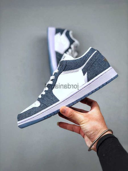 

shoes womens jumpman 1s low canvas white denim colorway canvas trainers size 36-46