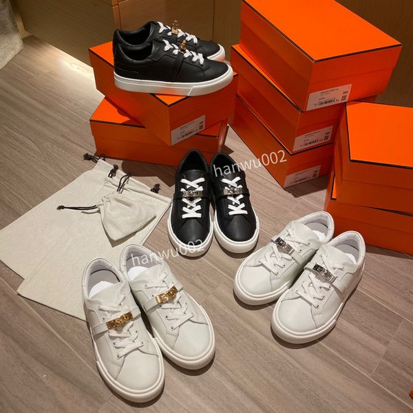 

2022 to shoes boots luxury designer sneakers white lightweight rubber tread sole fashion classic leather size35-45, Black