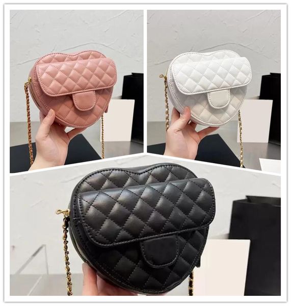

tz france designer heart bag quilted matelasse chain crossbody shoulder gold hardware mini outdoor sacoche cute cosmetic luxury handbags 19*
