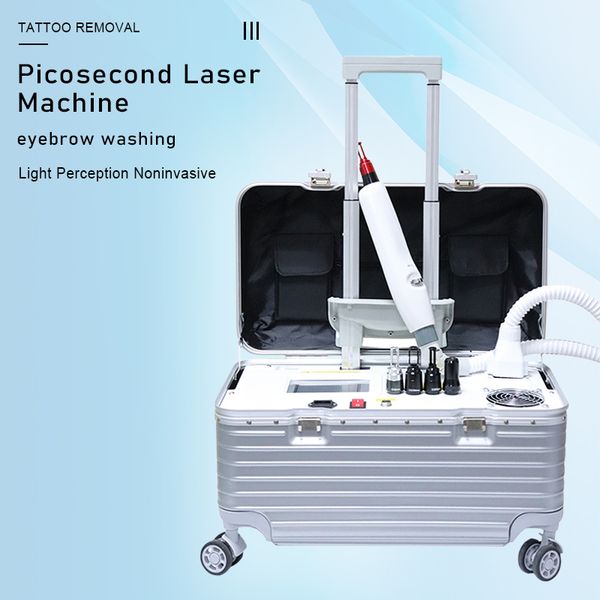 

tattoo removal laser q switch 1064nm nd yag 532nm tattoo remove system machine with 1320nm carbon head, Black
