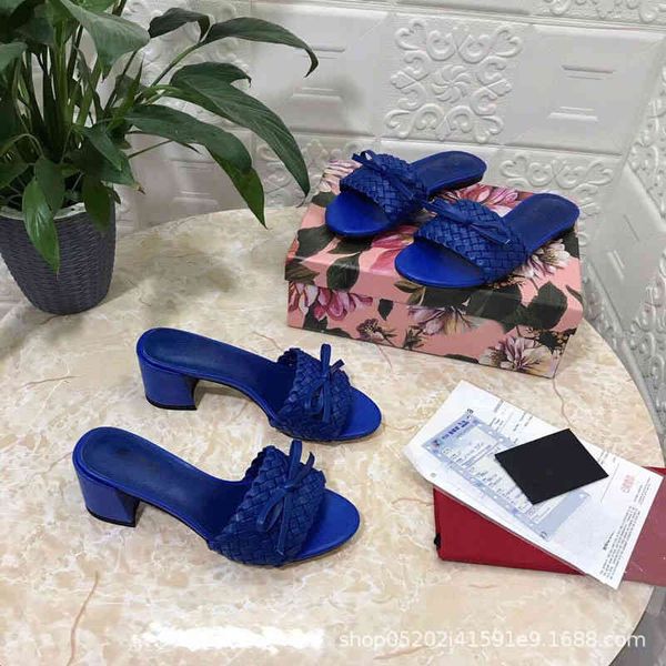 

sandals weaving fashion trend women's sandals thick heels high shoes daily casual, Black