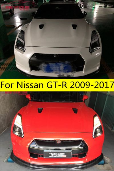 Fari per automobili per Nissan GTR 20 09-20 17 Luci a LED DRL Faro abbagliante Luce di marcia diurna Angel Eyes