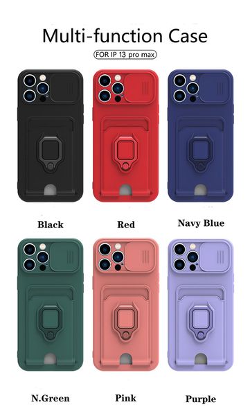 Casos telef￴nicos Hybrid PC Hybrid PC TPU Armour Helder Defender Magnet para iPhone 14 13 12 Pro Max xr xs/x 8/7/6/se cart￣o de bolso de bolso anel de dedo Tampa