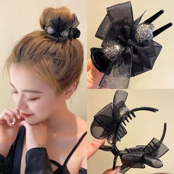 Hairpin Black Mesh Back Head Bow Catch Ball Ball Head With DHL Ship