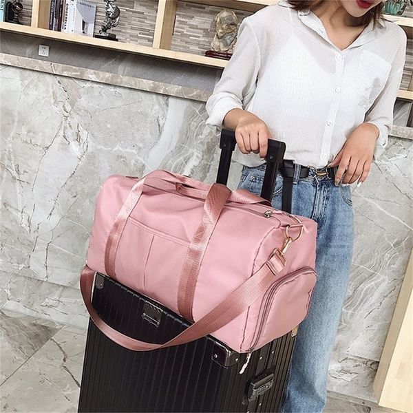 

purse fitness bag female small light short distance travel hand luggage bag dry wet separation yoga exercise training swimming bag male