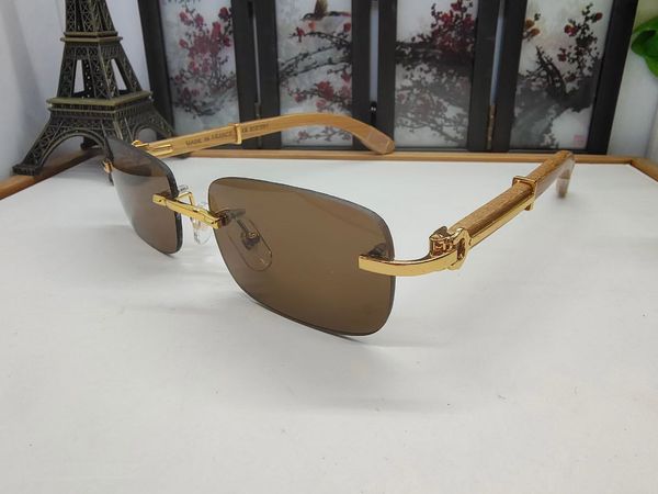 

Summer Sunglass Designer Woman Sunglasses Man Unisex Fashion Carti Buffalo Horn Glasses Retro Silver Gold Metal Tea Wood Bamboo Frame Eyeglasses UV400 7 Colors